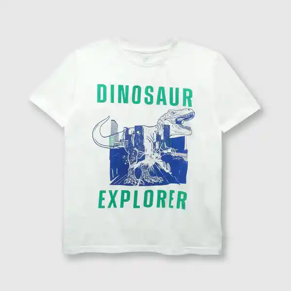 Polera Dinosaurios de Niño Off White Talla 6A Colloky