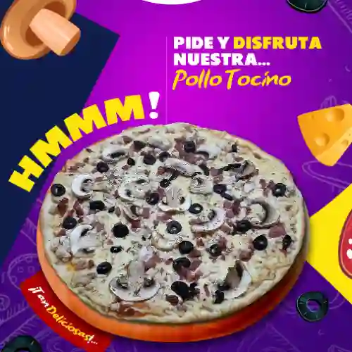 Pizza Pollo Tocino Mediana