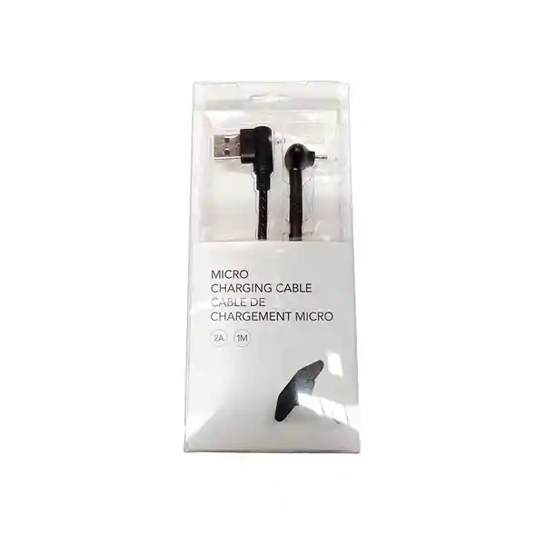 Miniso Cable de Datos Micro Usb 2A 5V Negro 1 m