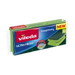 Vileda Esponja Ultra Fresh Acanalada Antibacterial