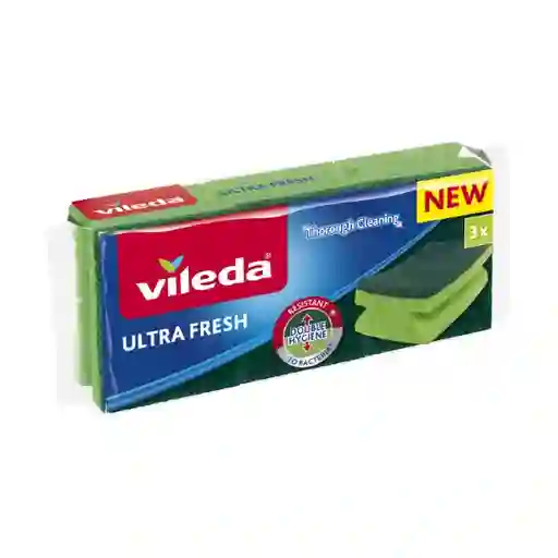 Vileda Esponja Ultra Fresh Acanalada Antibacterial