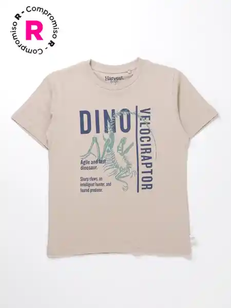 Harvest Polera Manga Corta Basdino es Beige 4 V26