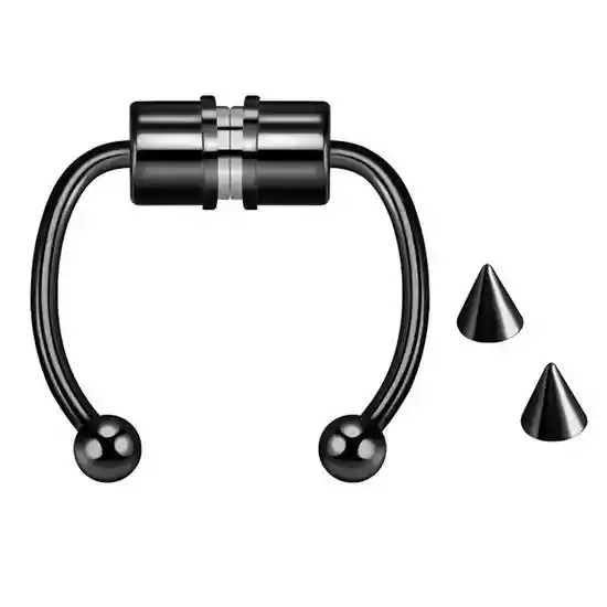 Piercing Para Nariz Magnético Color Negro