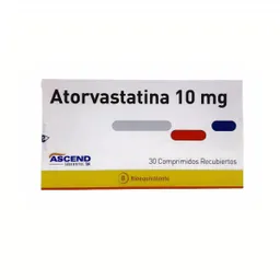 Atorvastatina 10 mg Comprimidos Recubiertos