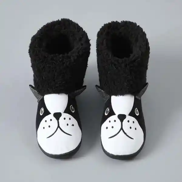 Botas Animales Color Negro Talla 37-38 Flores