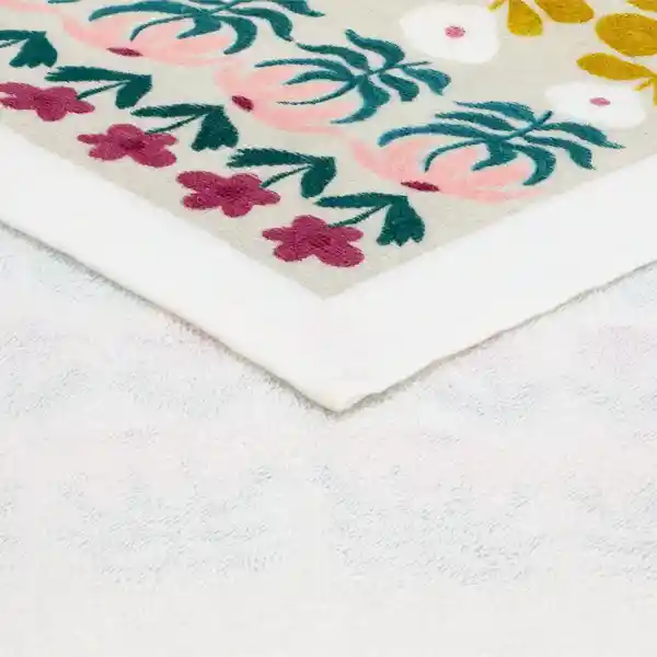 Paño Cocina de Algodón Velour Estampado Flor Casaideas