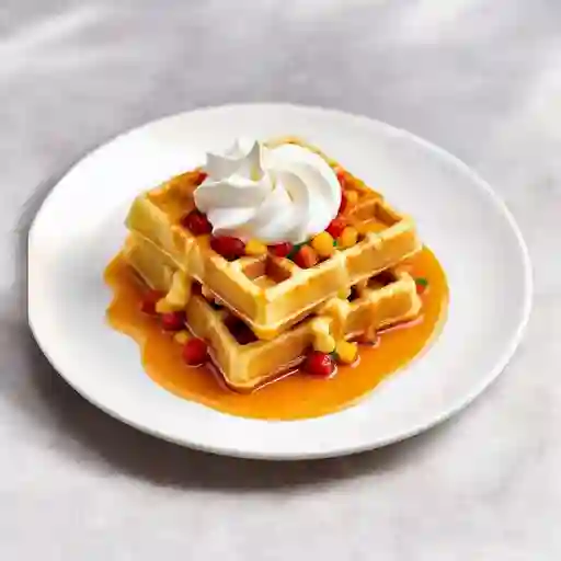 Waffles Con Salsa