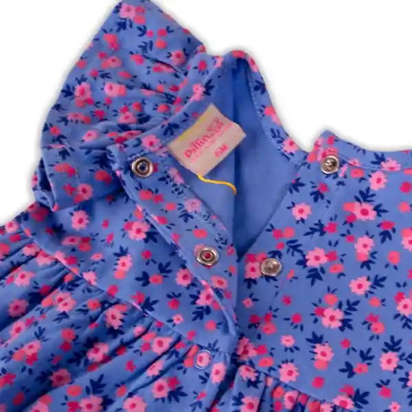 Vestido Bebé Niña Celeste Talla 3 A