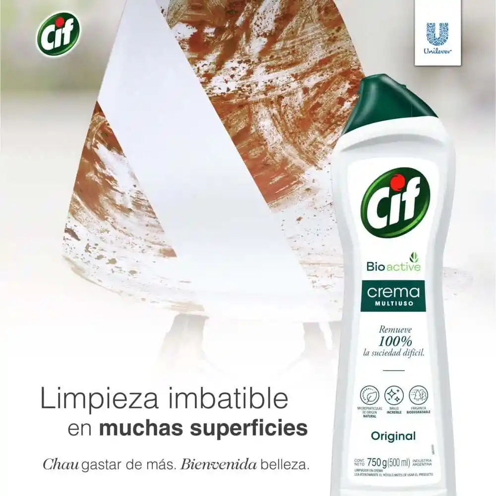 Cif Limpiador Multiuso en Crema Limón 