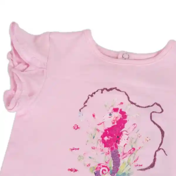 Polera Bebe Niña Rosado Pillin 9 M