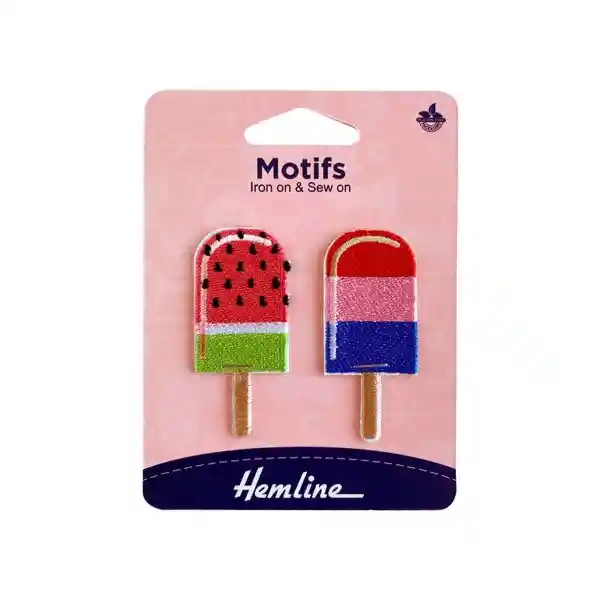 Parche Iron-on Helado Paleta 6x2.8 Cm Motifs 1 Parche