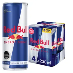 Red Bull Bebida Energética, 250 ml (4 latas)