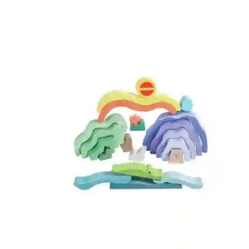 Hape Juguete Nature Scene Stacking Blocks - E0499