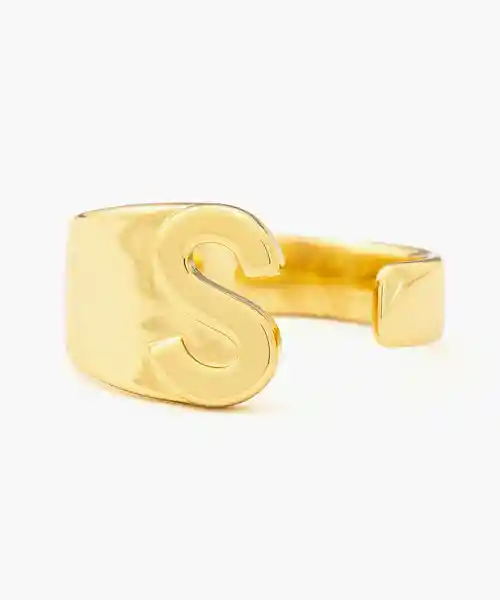 Lounge Anillo Ajustable Letra S Dorado