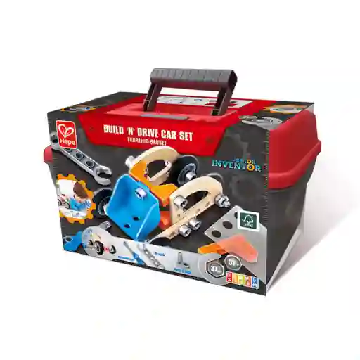 Hape Set Juguete Build Drive Car - E3038