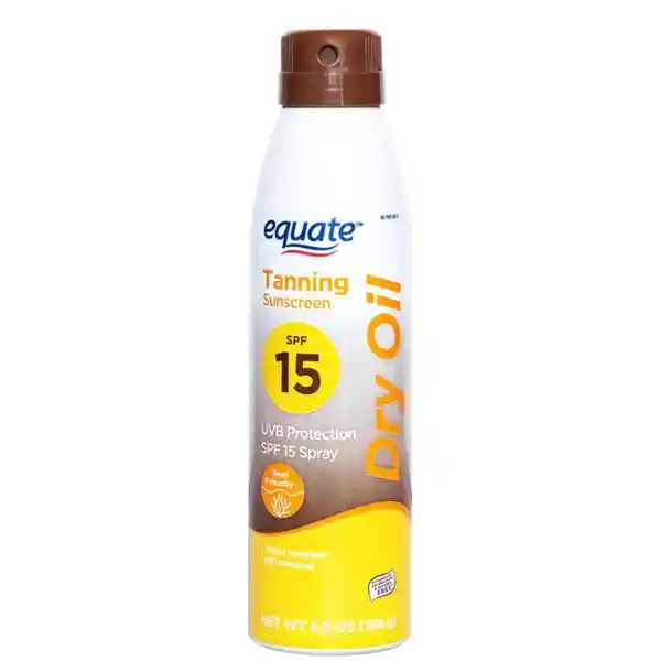 Equate Bronceador Dry Oil en Spray SPF 15