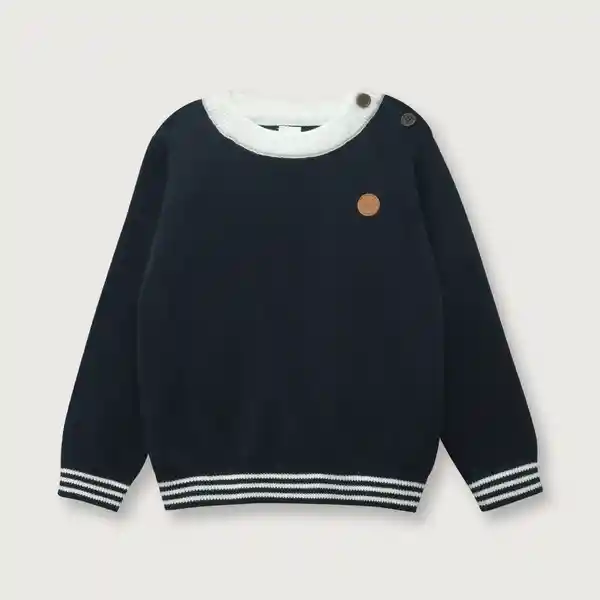 Sweater Esencial de Niño Navy Talla 6M Opaline