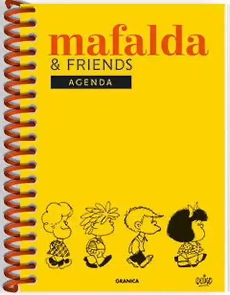 Agenda Mafalda Friends Perpetua Anillada Amarilla