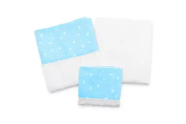 Garey Juego de Sábanas de Cuna 1.40 Estrellas y Luna Celeste