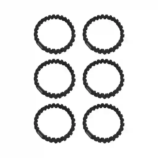 Paquete de Ligas P/ el Cabello de Espiral Negro 6 Piezas Miniso