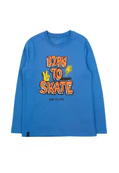 Polera Kids Day to Day 726 Niño Azulino 6 Años Ficcus