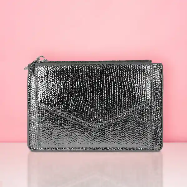 Monedero Negro Brillante Miniso