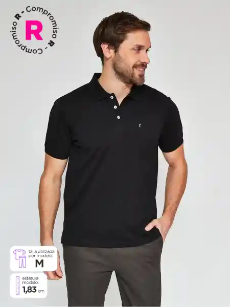 Kenneth Stevens Polera Manga Corta Negro M SS25