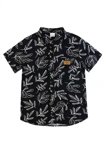 Camisa Guayabera Spirit jr Niño Negro Talla 08 - 358