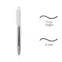 Miniso Lápiz Retráctil Hexagonal Blanco/Negro 14.5 13 cm