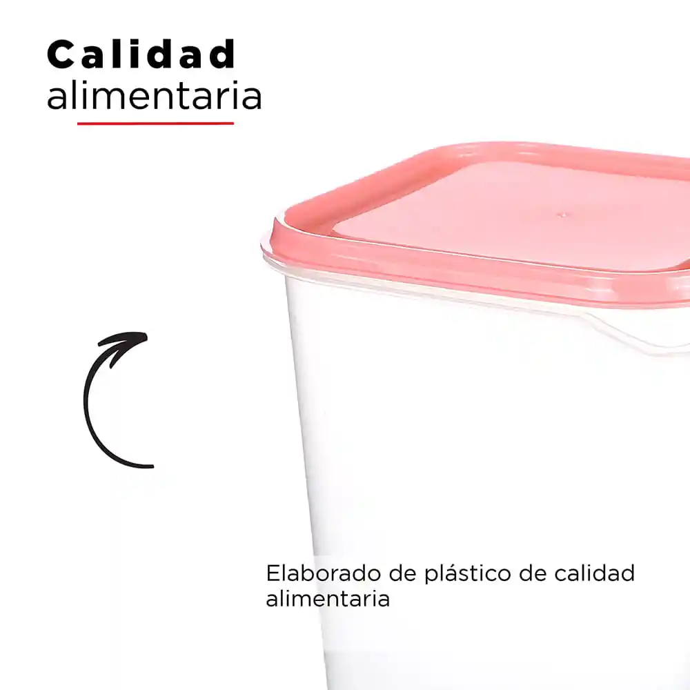 Miniso Contenedor de Plástico Color Mixto Capacidad 1800 mL