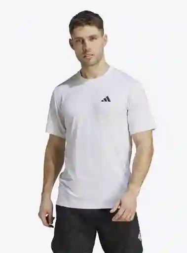 Adidas Polera Hombre Stretch Blanco L IJ7020