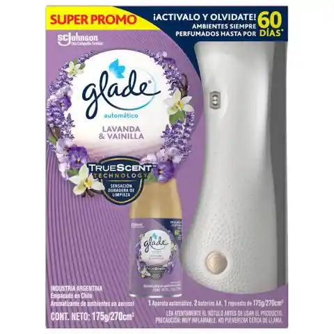 Glade Desodorante Ambiental Automático Aroma Lavanda y Vainilla