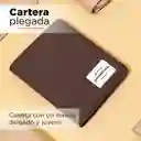 Billetera Vertical Para Hombre Canvas Café Miniso