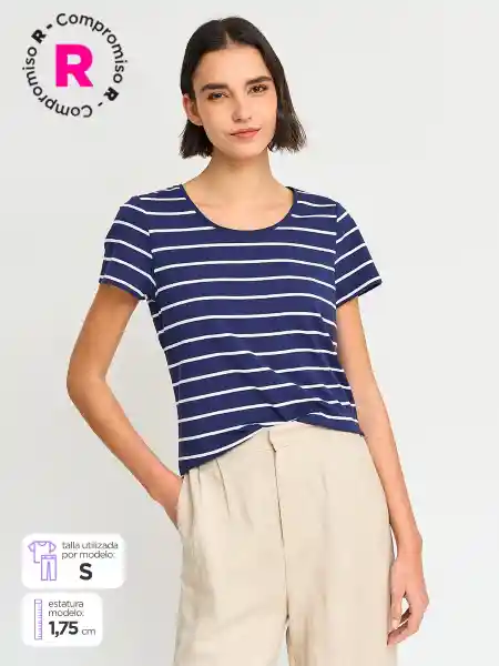 Marquis Polera Round e Navy L S25