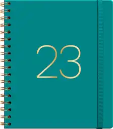 Agenda 2023 Pu Espiral Cuaderno Diaria Turquesa