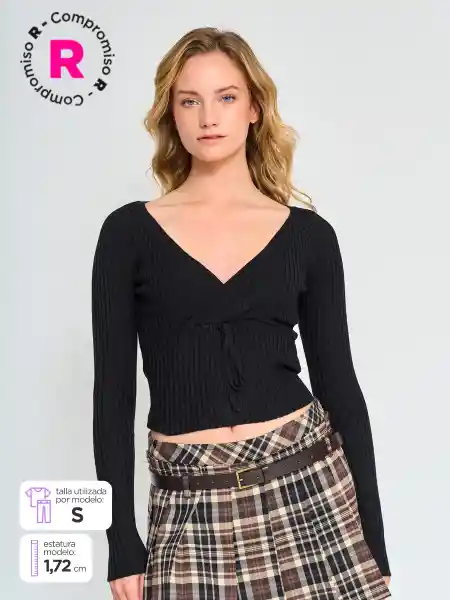 Index Súeter Manga Larga Ana P1 Color Negro M S25