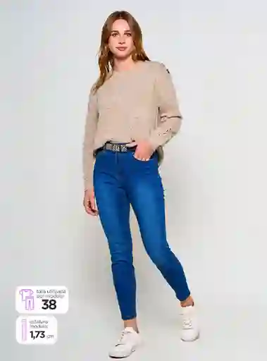 Jeans Mujer Regatta Pitillo Con Cinturón Talla 36