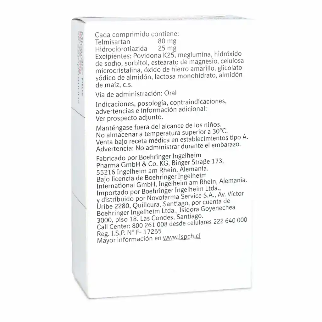 Micardis Hipotensores Plus 80 25Mg 28