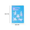 Cuaderno Forrado de Yoga School Gato 80 Hojas Miniso