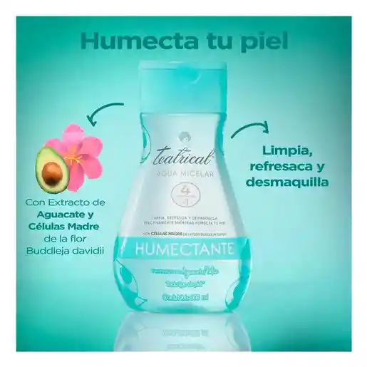 Teatrical Agua Micelar Humectante con Extracto de Aguacate