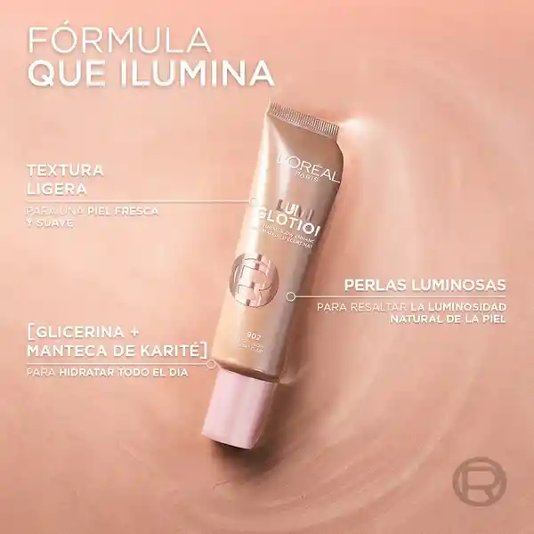 L'Oréal Paris Base de Maquillaje Lumi Glotion All in 1 901 Fair Glow