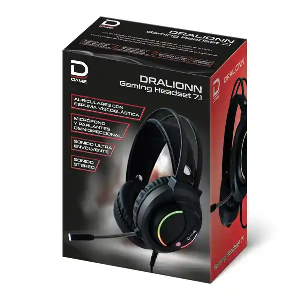 Datacom Audífono Gaming Headset Rgb 7.1 Usb (512149)