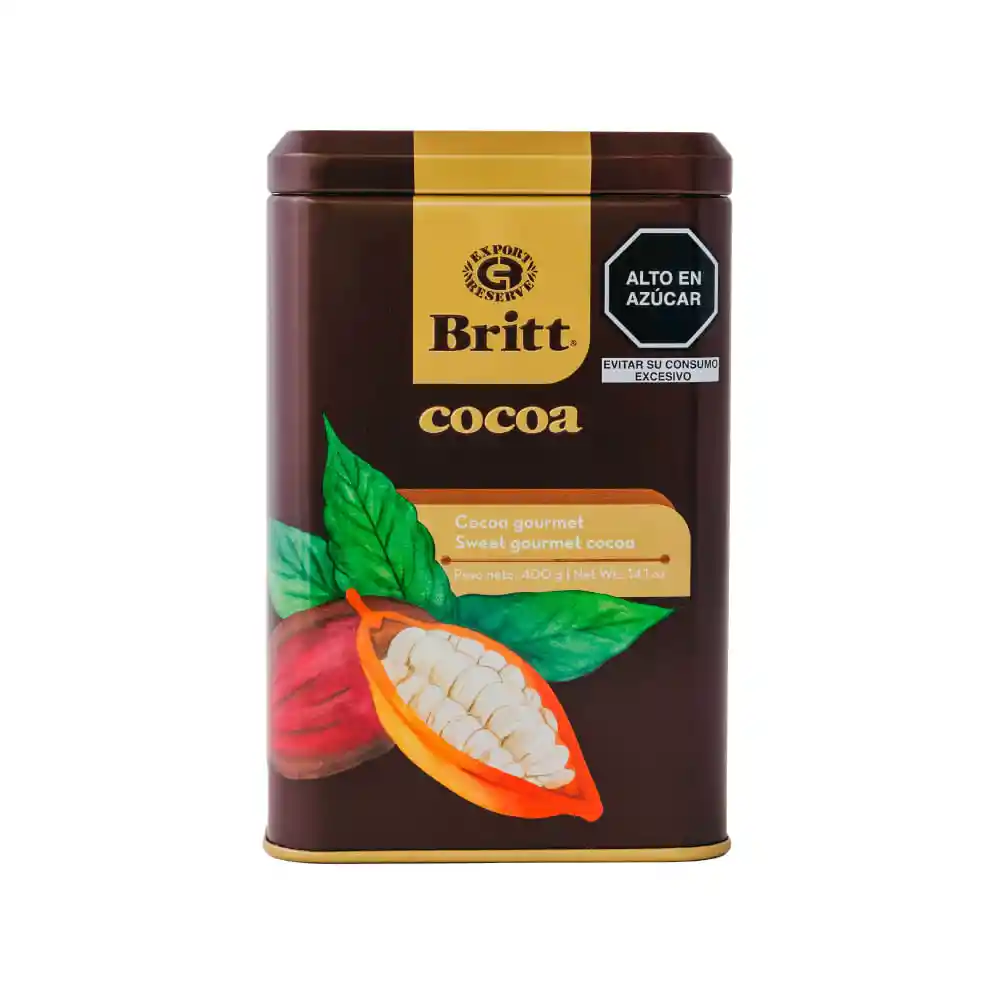 Britt Chocolate Polvo Gourmet Lata 400 G