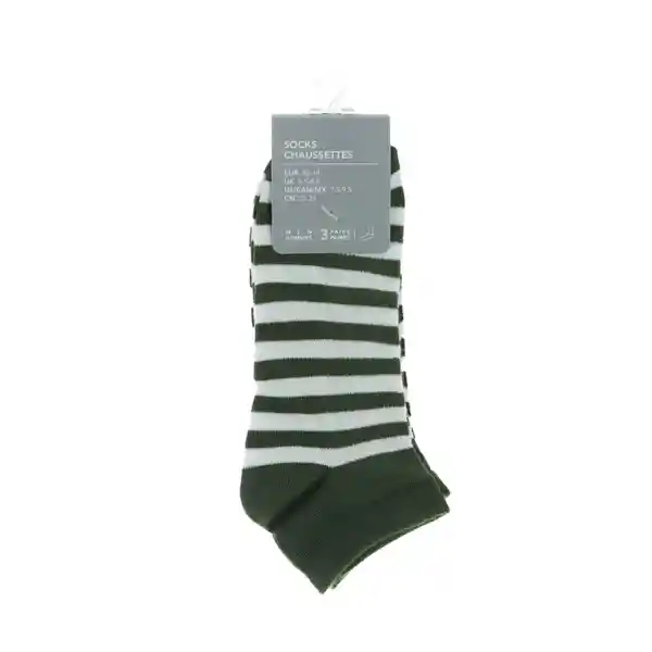 Set Calcetines Para Hombre Rayas Clásicos Colores Verde Miniso