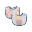 Set 2 Pzas Babero Bebe Niño Multicolor Pillín U