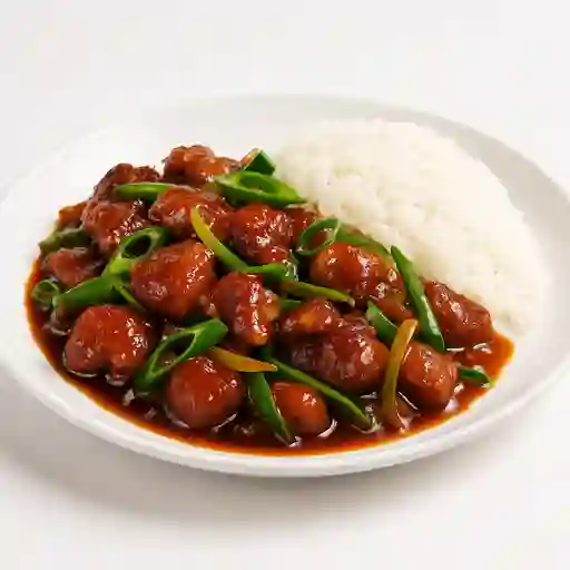 Chancho Mongoliana con Arroz