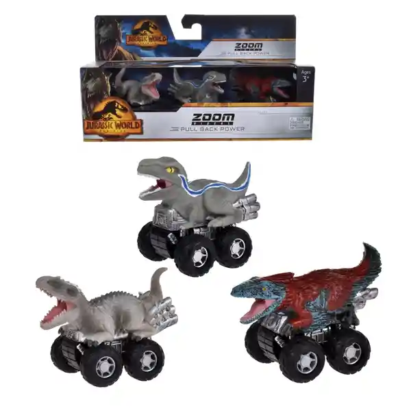 Jurassic World Vehículo Dinosaurio Pullback Blue