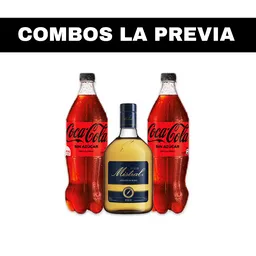 Combo Mistral 1 L y 2 Coca Cola Sin Azúcar 1,5 L