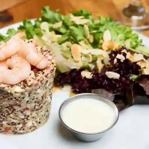 Quinoa Roja  Blanca Y Camarón