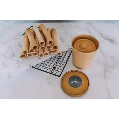 Pack Manjar Blanco Calugoso + 40 Barquillos Sin Relleno